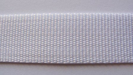 Tassenband 2,5 cm wit zware kwaliteit