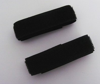 Klittenband zwart per meter 2,5 cm breed