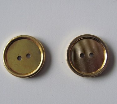 Goudkleurige gestreepte knoop 2,2 cm