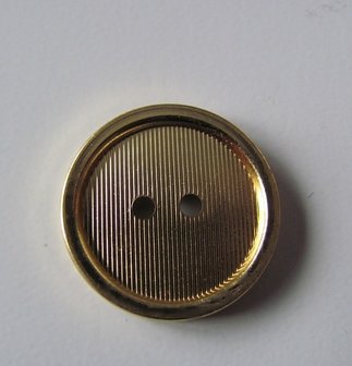 Goudkleurige gestreepte knoop 2,2 cm