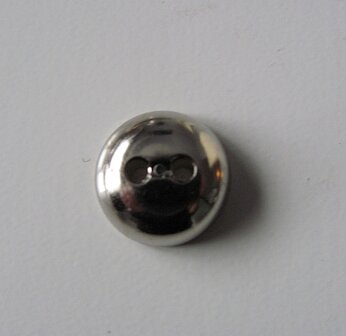 Hoogglans zilverkleurig knoopje  1,5 cm