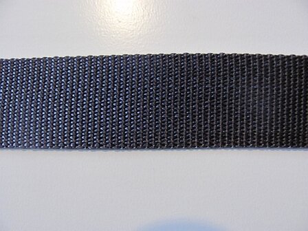 Tassenband 2,5 cm antraciet grijs zware kwaliteit