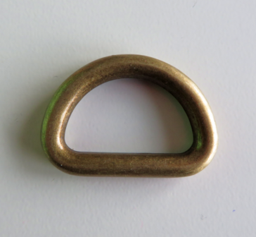 D ring brons 35 mm doorvoer 25 mm ongelast