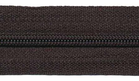 Rits van de rol 4 mm zwart per meter