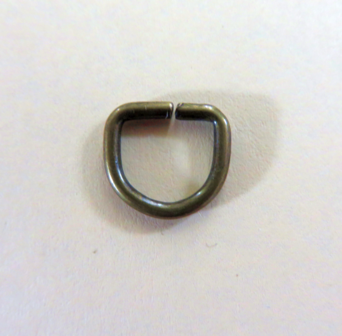 D ring brons klein 15 mm doorvoer 10 mm
