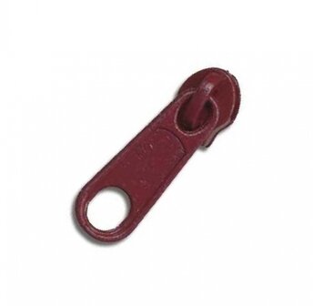 Ritsschuiver bordeaux  past op de 6 mm rits