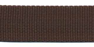 Tassenband 1,3 cm donkerbruin zware kwaliteit