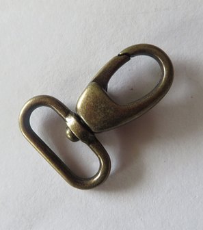 Musketon brons 45 mm voor 20 mm band