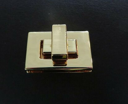 Tasslot  goudkleurig 2,5 cm lang draaislot