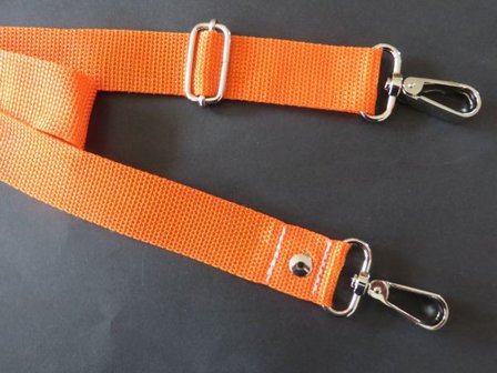 Schouderband verstelbaar 85 cm x 150 cm oranje 3 cm breed