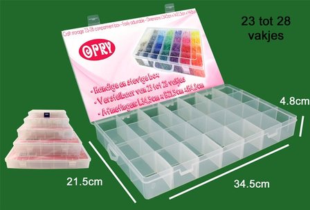 Hobby Box XL 28 vakjes 34,5 x 21,5 x 4,8 cm