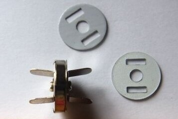 Tassluiting magneetsluiting 18mm nikkel