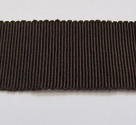 Hoedenband - Ribsband bruin 2,5  cm