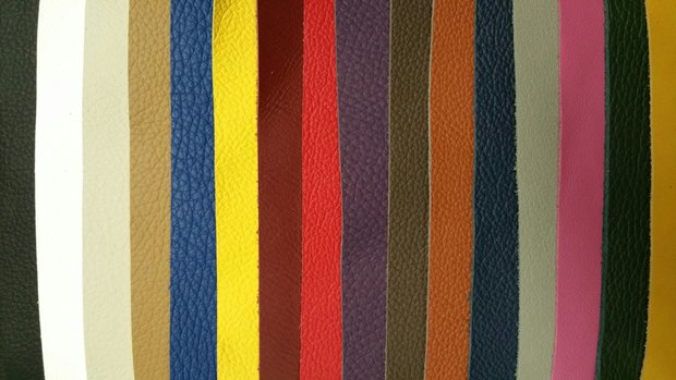 Tashengsels echt leer messing ringen in 5 lengtes met zeilring in 15 kleuren