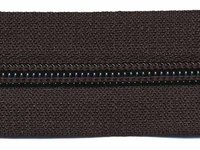 Rits van de rol 6 mm zwart per meter