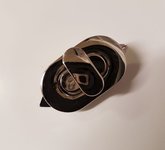 Tasslot zilverkleur  ruim 4  cm breed solide luxe slot