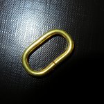 AANBIEDING Ovale ring messing 28 mm binnenmaat 20 mm geschikt voor 2 cm band