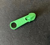 Ritsschuiver appel groen voor de 6 mm rits