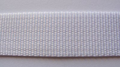 Tassenband 2,5 cm wit zware kwaliteit